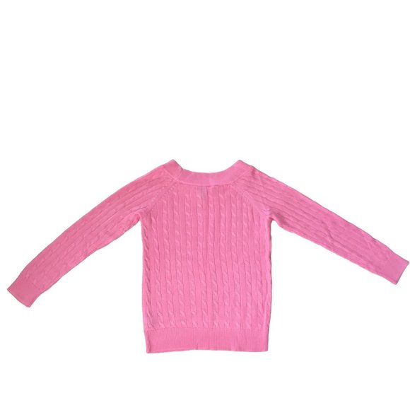 Ralph Lauren Lauren Boat Neck Cable Knit Sweater in Pink - Picture 7 of 11